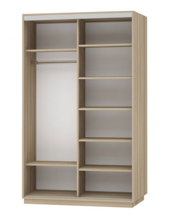 Шкаф-купе двухдверный Экспресс Дуо 1400х2400h Париж/Дуб сонома_1