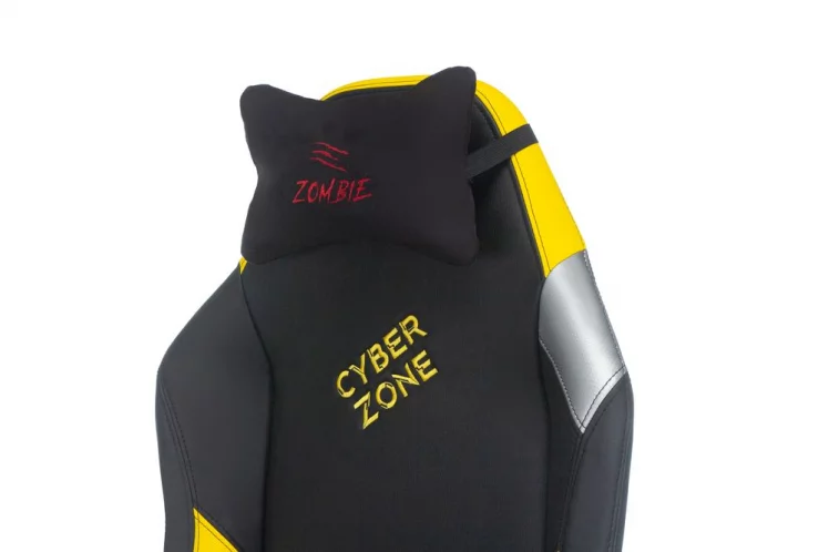 Геймерское кресло Zombie HERO CYBERZONE PRO Черный-желтый_8