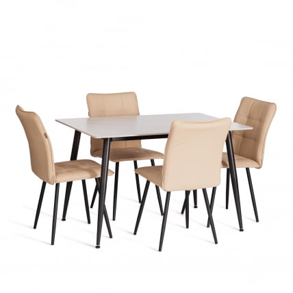 Стул обеденный Бари Бари ЛТ, экокожа, бежевая, 41х55х89 см / Bari Bari LT,_5