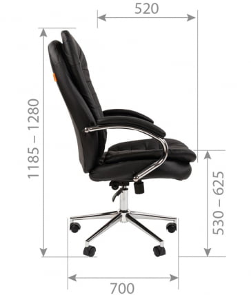 Кресло руководителя CHAIRMAN 795 кожа Черный_4