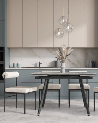 Стол Тайл 140-200/85/75 столешница керамика Ларка Грей / Larka Grey_6