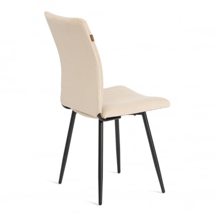 Стул обеденный Monte Carlo разборный, ткань велюр, 45х55х97, молочный/черный, (Porsche 2)_2