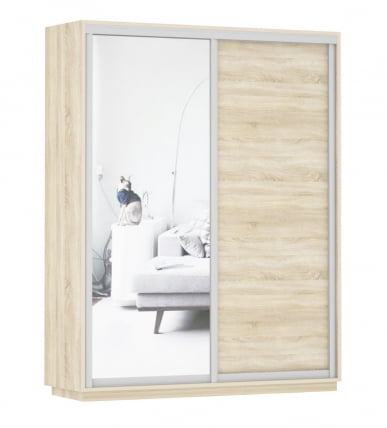 Шкаф-купе двухдверный Экспресс Дуо Медиум 1600х2400х Дуб сонома / 1600х2400h_0