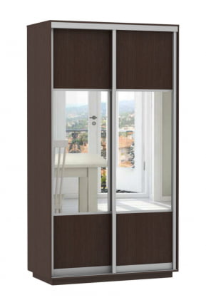 Шкаф-купе двухдверный Экспресс Дуо Комби 1200х2200h Венге_0