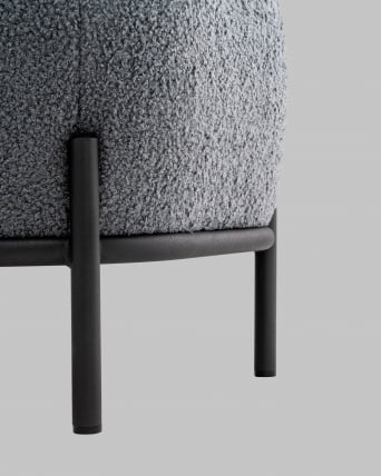 Пуф Стоун П букле Fluffy темно-серый_6