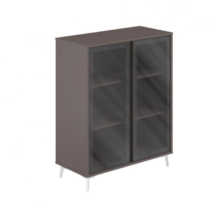 Шкаф средний со стеклом Сирио СР.322.ВФ.ГЛБ Вольфрам / Sirio SR.322.WF.GLB_0