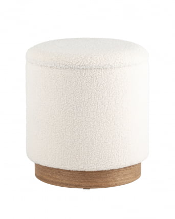 Пуф с ящиком Холли S Тедди белый_0