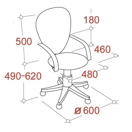 Кресло EChair-222 PC 622254 Серое_1