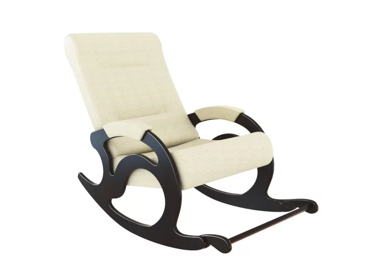 Кресло-качалка (с подножкой) Кемпинг Тироль ткань Кофе с молоком_0