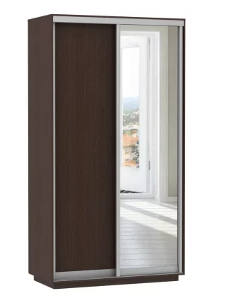 Шкаф-купе двухдверный Экспресс Дуо Медиум 1200х2400h Венге_0