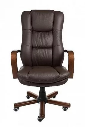 Кресло для руководителя AV 123 Шоколад на дереве_1