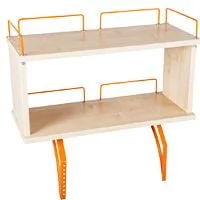 Полка задняя двухъярусная к столу Polka_zz 1/750 (Polka_zz 7/750) Яблоня Оранжевый_0