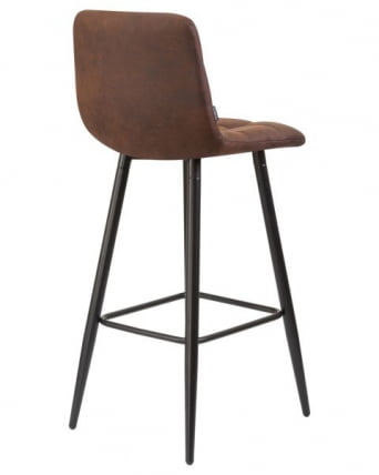 Стул барный ДОБРИН НИCОЛЕ (черные матовые ножки, коричневая микрофибра (ПК-03)) 2 шт / DOBRIN NICOLE (PK-03))_4