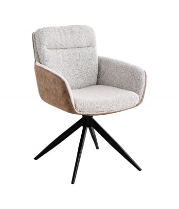 Стул обеденный Валдо светло-серый c бежевой экокожей / Waldo c_0