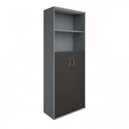 Шкаф высокий широкий Riva А.СТ-1.6 Венге/Металлик_0