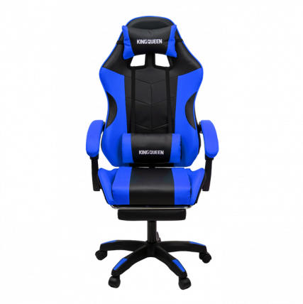 Кресло 1209-1 KINGQUEEN, цвет черный/синий, 1209-1-black-blue-mass_1