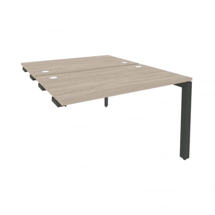 Стол-приставка двойной на П-образном м/к к опорным элем. ONIX O.MP-D.SPR-2.7 Дуб Аттик/Антрацит_0