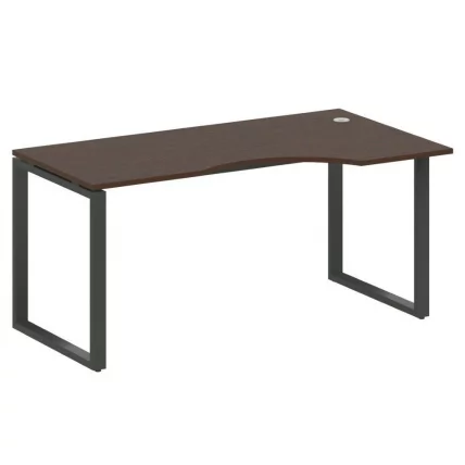 Стол криволинейный правый на О-образном м/к METAL SYSTEM БО.СА-1 Пр Венге/Антрацит_0