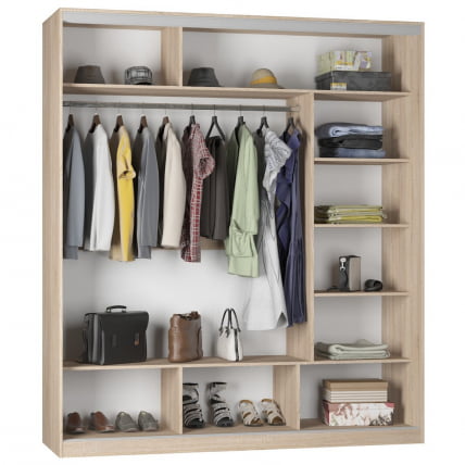 Шкаф-купе B-220х200х60-2(ЯШТ-ЯШС-D9D9D9)_1