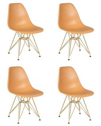 Стул обеденный ДОБРИН ДСР (ножки золотые, цвет персиковый (НКС-Й-06)) 4 шт / DOBRIN DSR (NX-Y-06))_0