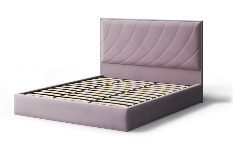 Кровать СОФИЯ 2000*1800мм (без опор), велюр НЕО 15 (лиловый), (б/основания, б/матраса) / NEO_1