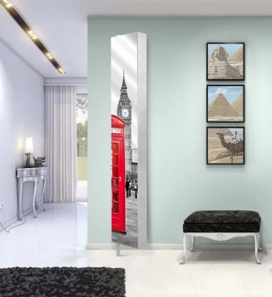 Поворотный зеркальный шкаф Лупо Шелф Арт Венге_7