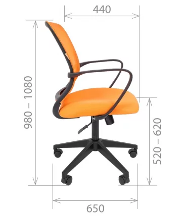 Кресло для оператора Chairman 698 black TW Красное_3