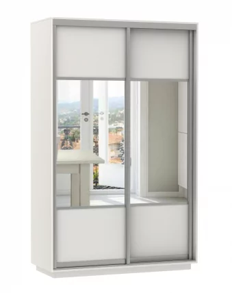 Шкаф-купе двухдверный Экспресс Хит Комби Белый снег_0