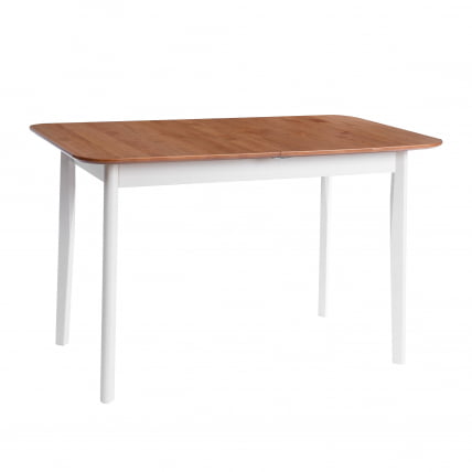 Стол Соната Люкс раздвижной/Sonata Lux extension table массив сосны, антик/белый, 120-(150)х75х73 см_0