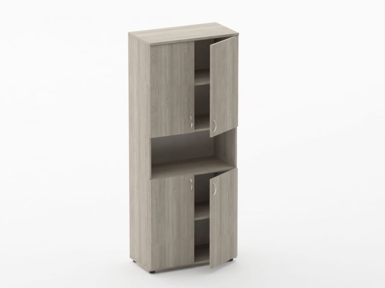 Шкаф высокий закрытый с нишей Twin 16.16.151 Дуб Сантана светлый_1