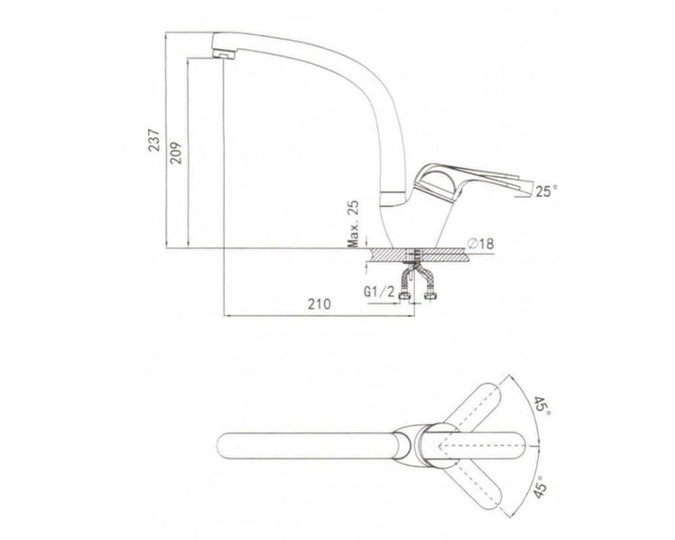 Кухонный смеситель GRANULA 2024 Песок_1