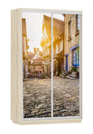 Шкаф-купе двухдверный Экспресс Дуо 1200х2200h Улица/Дуб сонома_0