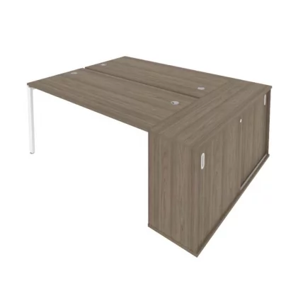 Рабочая станция с опорным шкафом-купе Metal System Б.РС-СШК-1.4 Вяз/Белый_0