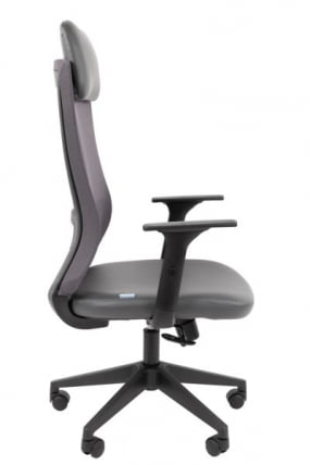 Офисное кресло CХАИРМАН 500 ЛТ (ЛТ) ЭКО экокожа Серый / CHAIRMAN (LT)_1