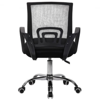 Кресло CРОМЕКС (КРОМЕКС) Топ CХ-695 ХРОМ сетка/ткань ТВ черное / CROMEX Top CH-695 TW_4