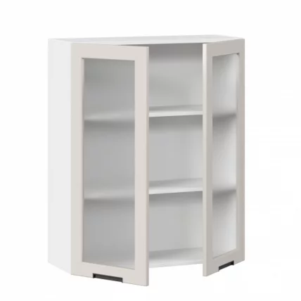 Шкаф кухонный 800 высокий со стеклом Джамис ЛД 296.460.000.114 Белый Кашмир_1