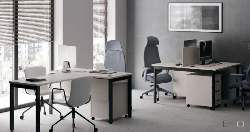 Комплект офисной мебели Everprof EVO №003 Белый Черный_0