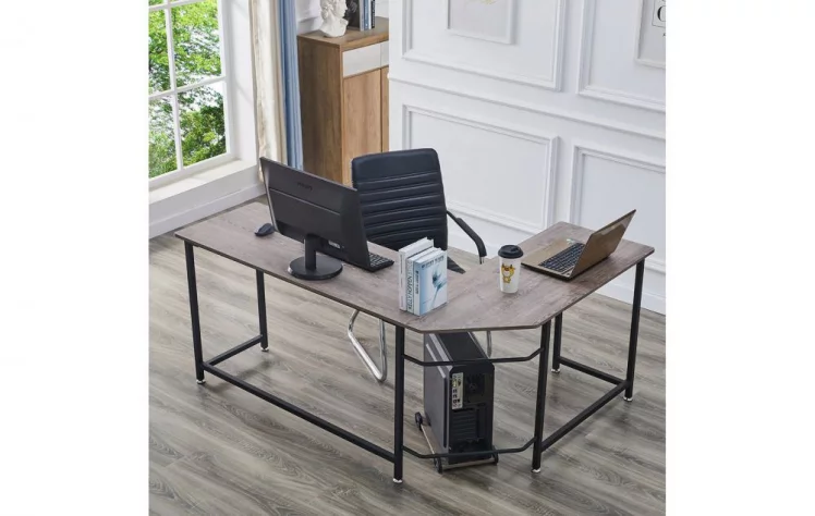 Угловой письменный стол КИВИ Черный дуб БЛАCК ОАК / KIWI BLACK OAK_1