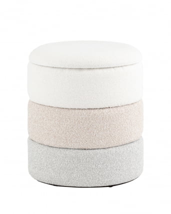 Пуф с ящиком Hive XS букле бежевый_0