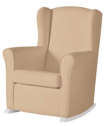 Кресло-качалка Micuna Wing/Nanny white/beige искусственная кожа_0