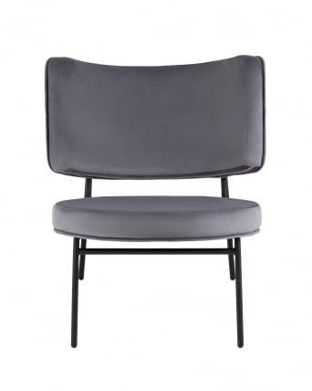 Кресло District Lounge велюр Серый_1