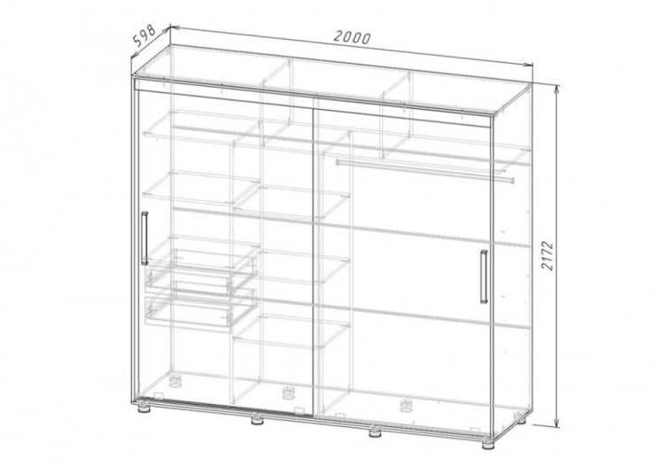 Шкаф-купе Комфорт-12 Венге_2