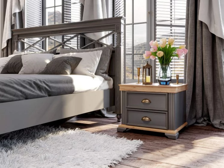 Тумба прикроватная Амели ЛД 642.390.000 Оникс серый_5