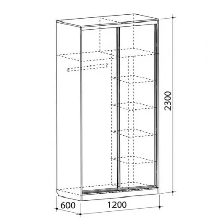 Шкаф-купе Рио-1 Венге_3