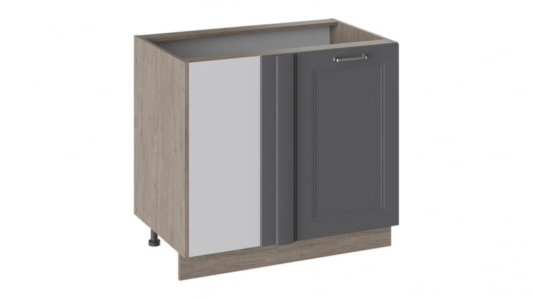 Шкаф напольный с планками для формирования угла Одри Н_72-90_1ДРпУ Дуб Сонома трюфель/Серый шелк_0