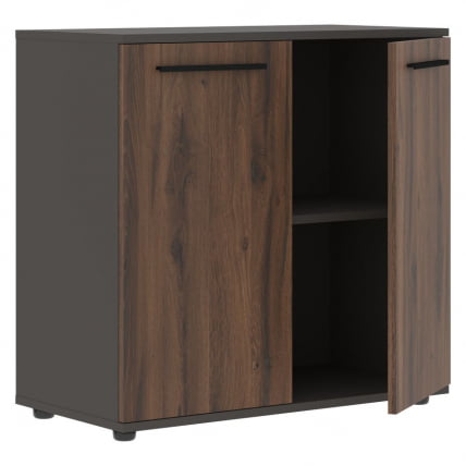 Шкаф с глухими малыми дверьми ЕДИС ЕЛCС 85.1 Дуб Денвер темный Черный Мокко / EDIS ELCS_1