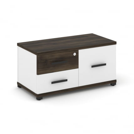 Тумба приставная сервисная CONCEPT CN.TSR-001 B/W Дуб Мали Белый бриллиант Черный_0