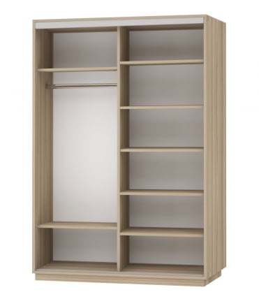 Шкаф-купе двухдверный Экспресс Дуо Медиум 1600х2400х Дуб сонома / 1600х2400h_1