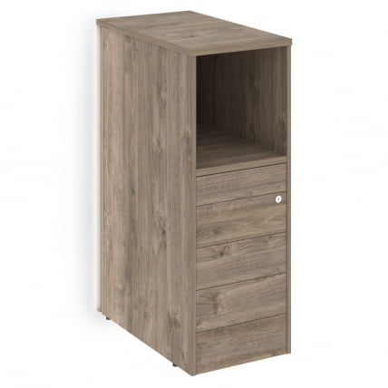 Тумба с подсветкой 5 ящиков TIP-ON завершающая, левая ONIX O.R-TV-5TIP.S(L) Тиквуд Темный_0