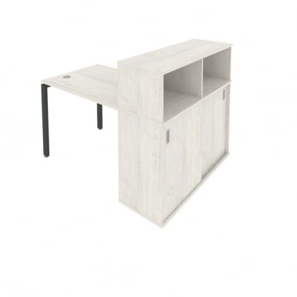 Рабочая станция с опорным шкафом-купе Metal System Б.РС-СШК-3.1 Наварра/Антрацит_0